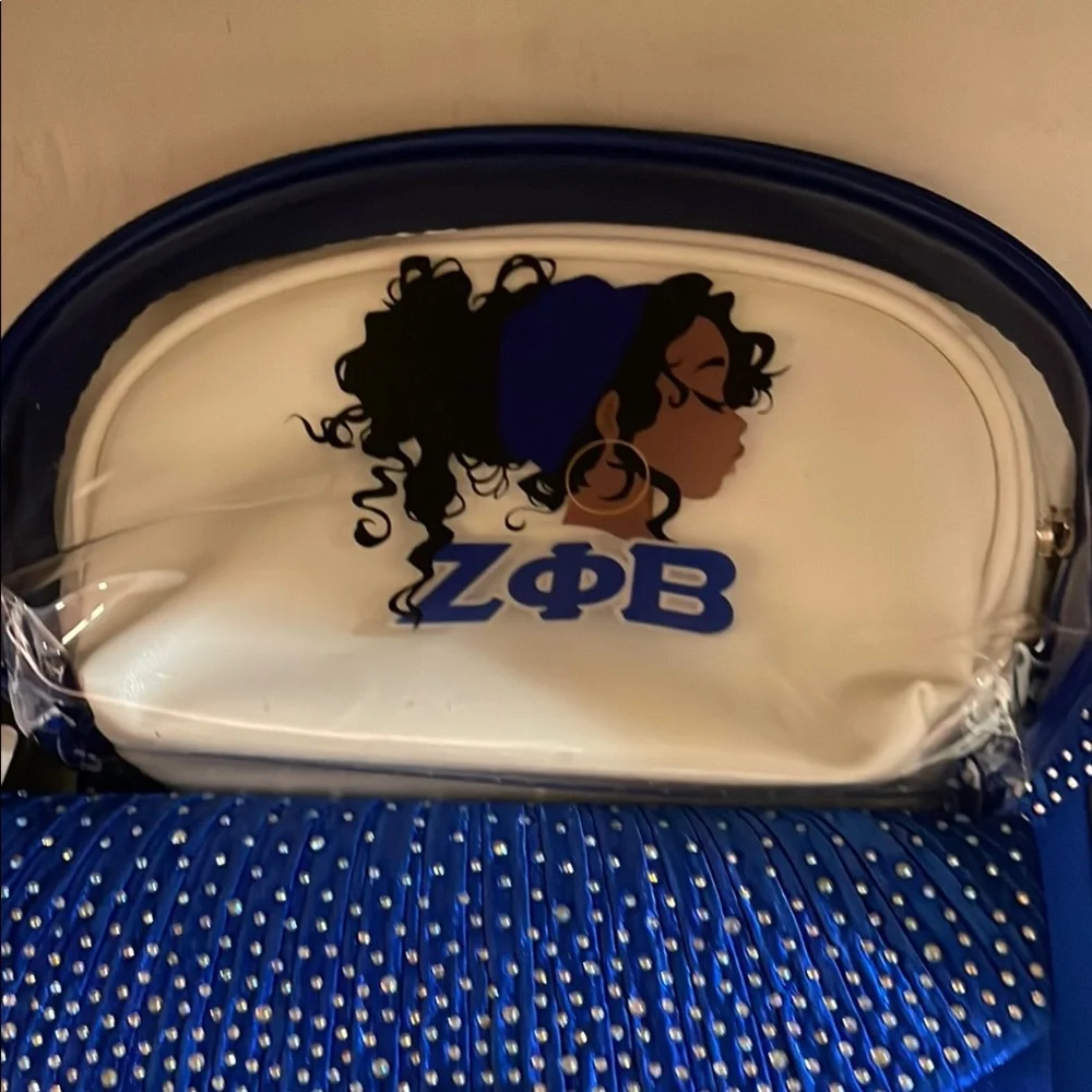 ZΦB Blue‎ and White Women's Bag
